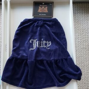 Juicy Couture Navy Pet Dress with Rhinestone Logo